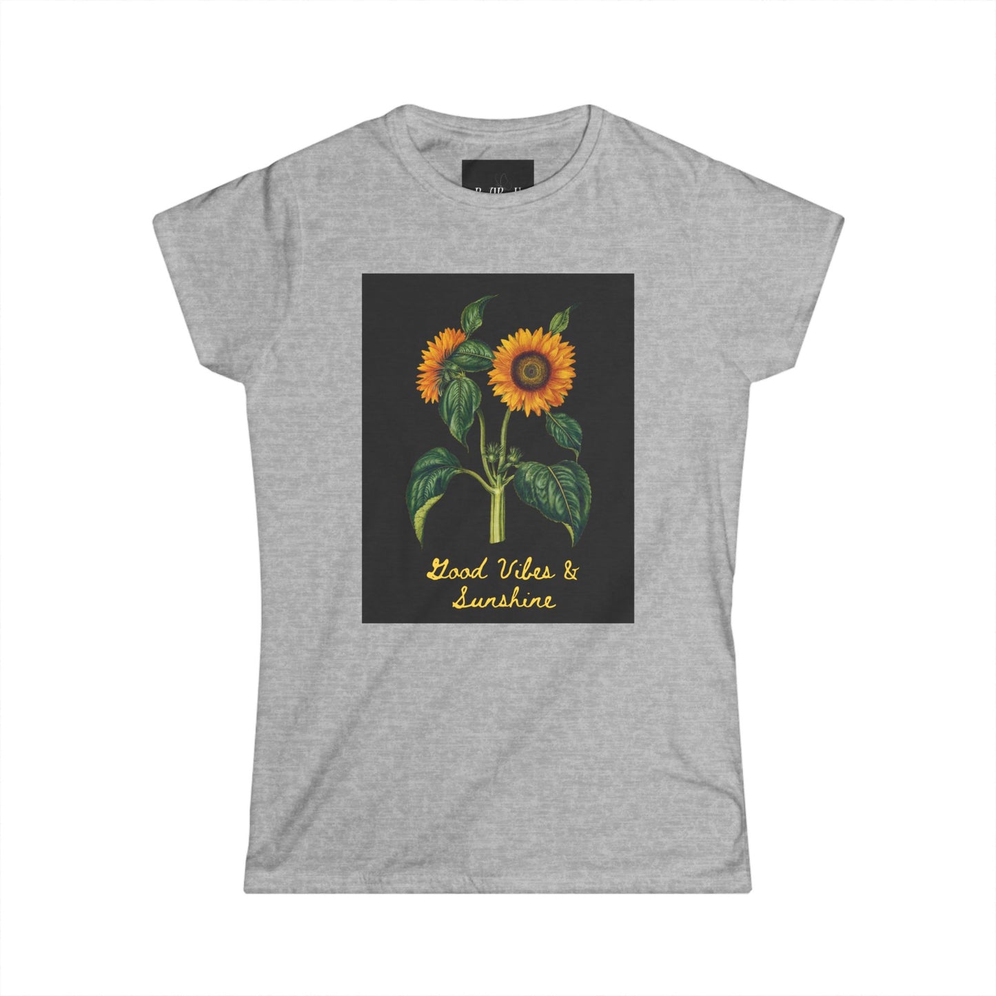 Sunflower Vibes Women's Softstyle Tee - Good Vibes & Sunshine Shirt
