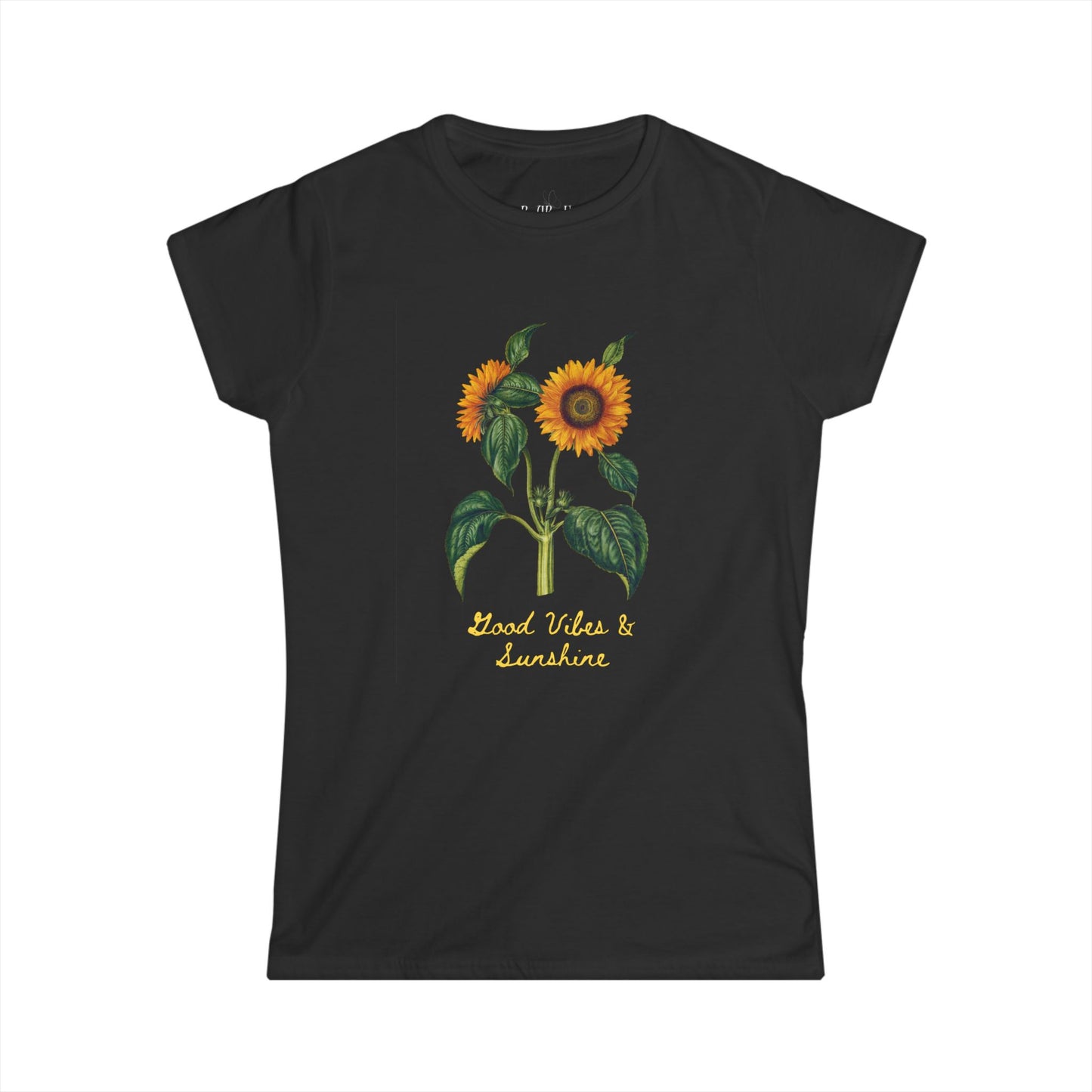 Sunflower Vibes Women's Softstyle Tee - Good Vibes & Sunshine Shirt