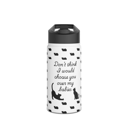 Cat Themed Stainless Steel Water Bottle