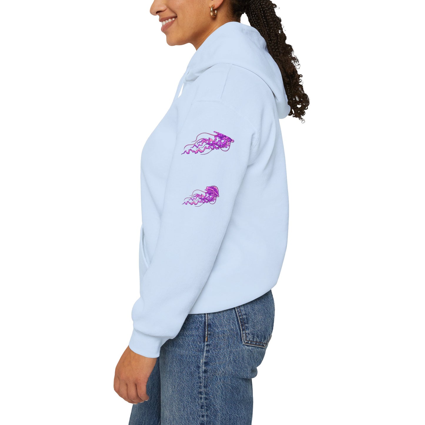 Vibrant Jellyfish Graphic Hoodie - Unisex Heavy Blend™