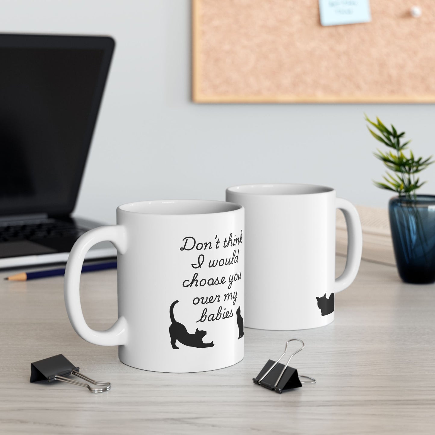 Cute Cat Lover Ceramic Mug - ‘Think Like a Cat’ Coffee Cup (11oz/15oz)