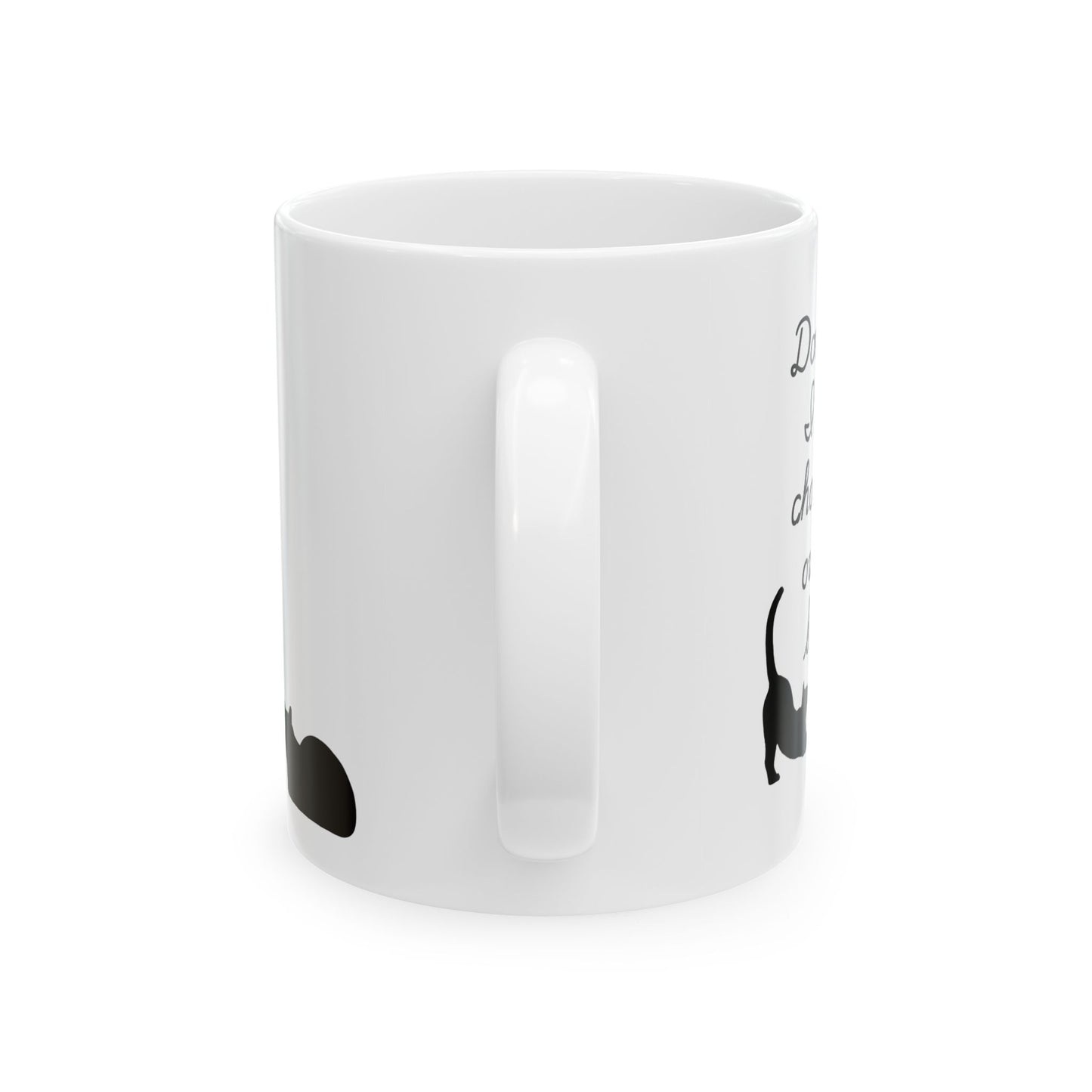 Cute Cat Lover Ceramic Mug - ‘Think Like a Cat’ Coffee Cup (11oz/15oz)