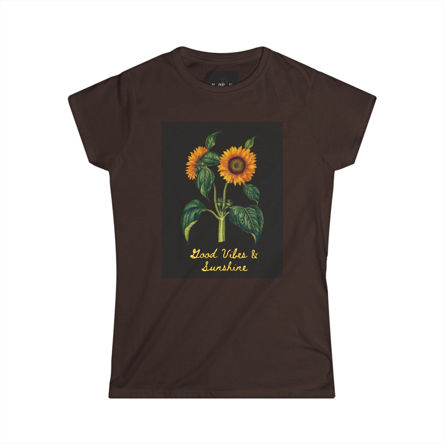Sunflower Vibes Women's Softstyle Tee - Good Vibes & Sunshine Shirt