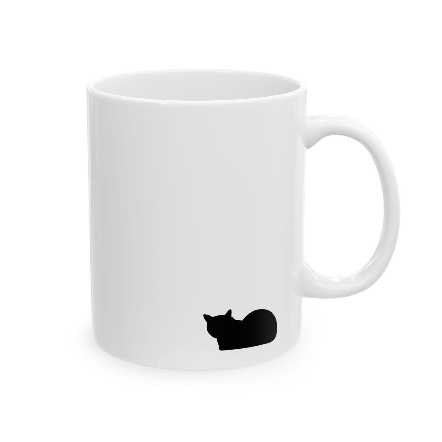 Cute Cat Lover Ceramic Mug - ‘Think Like a Cat’ Coffee Cup (11oz/15oz)