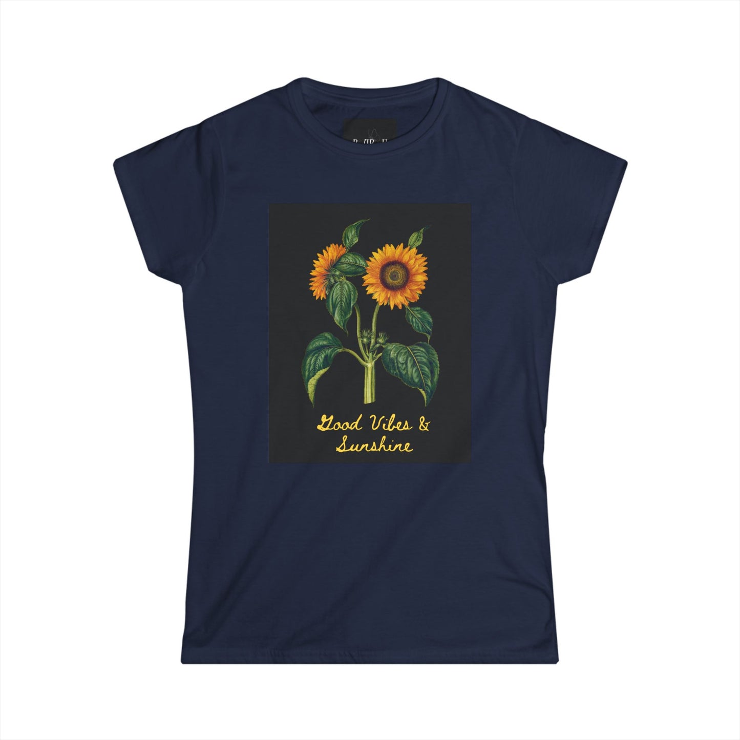 Sunflower Vibes Women's Softstyle Tee - Good Vibes & Sunshine Shirt