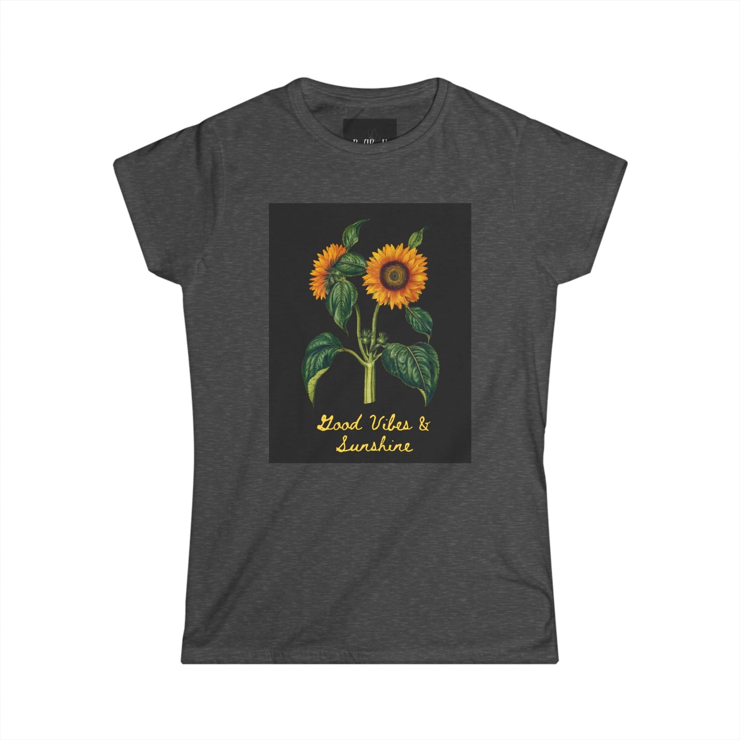 Sunflower Vibes Women's Softstyle Tee - Good Vibes & Sunshine Shirt