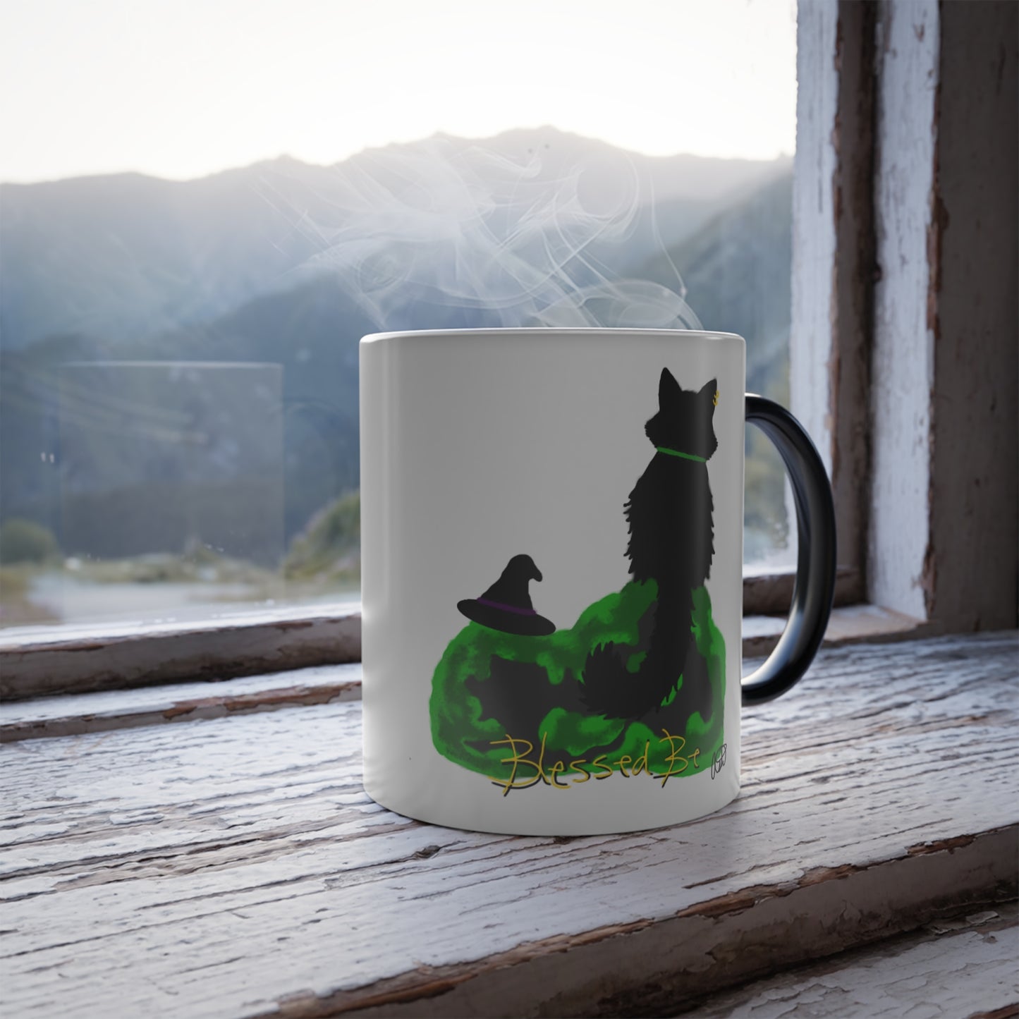 Witchy "Blessed Be" Color Changing Mug