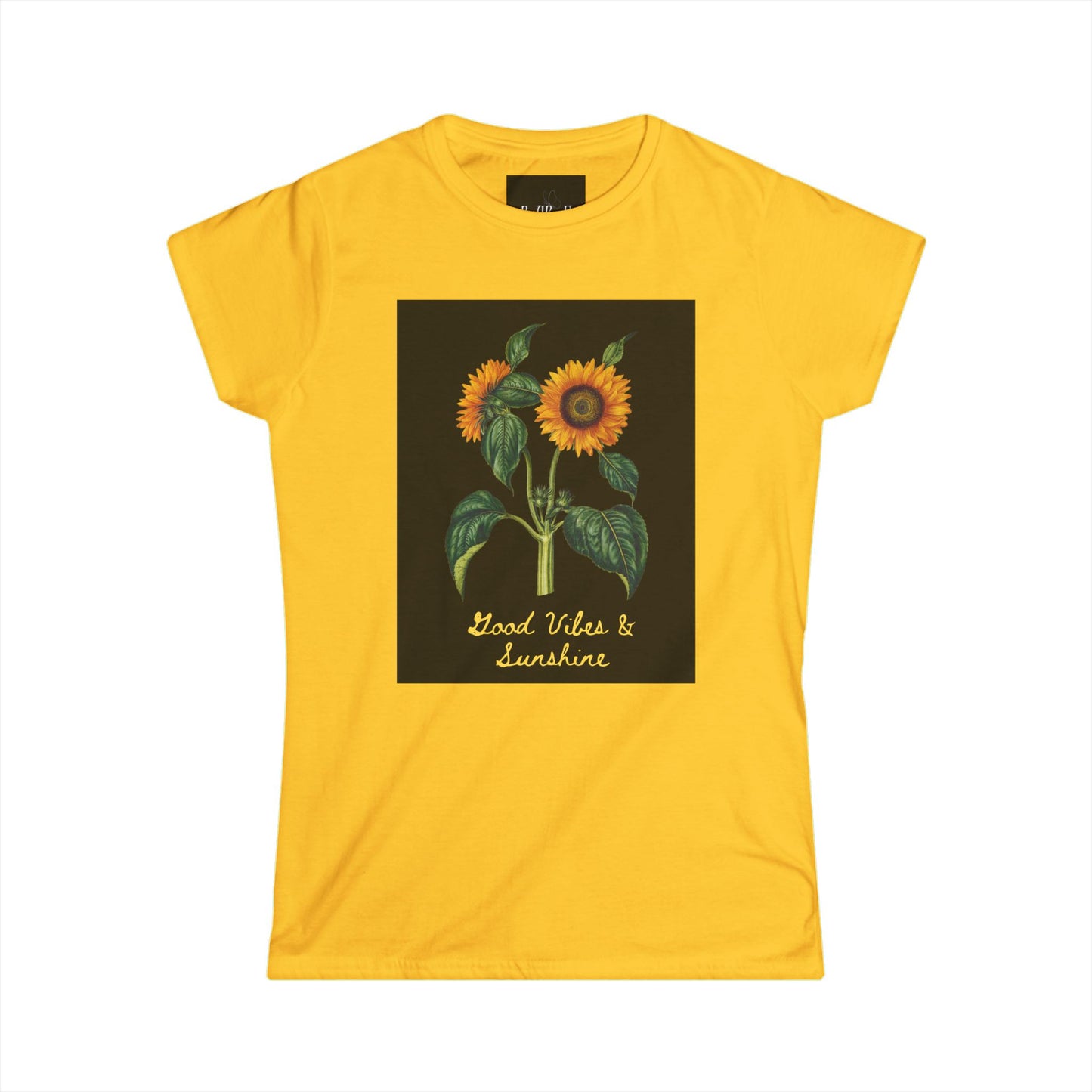 Sunflower Vibes Women's Softstyle Tee - Good Vibes & Sunshine Shirt