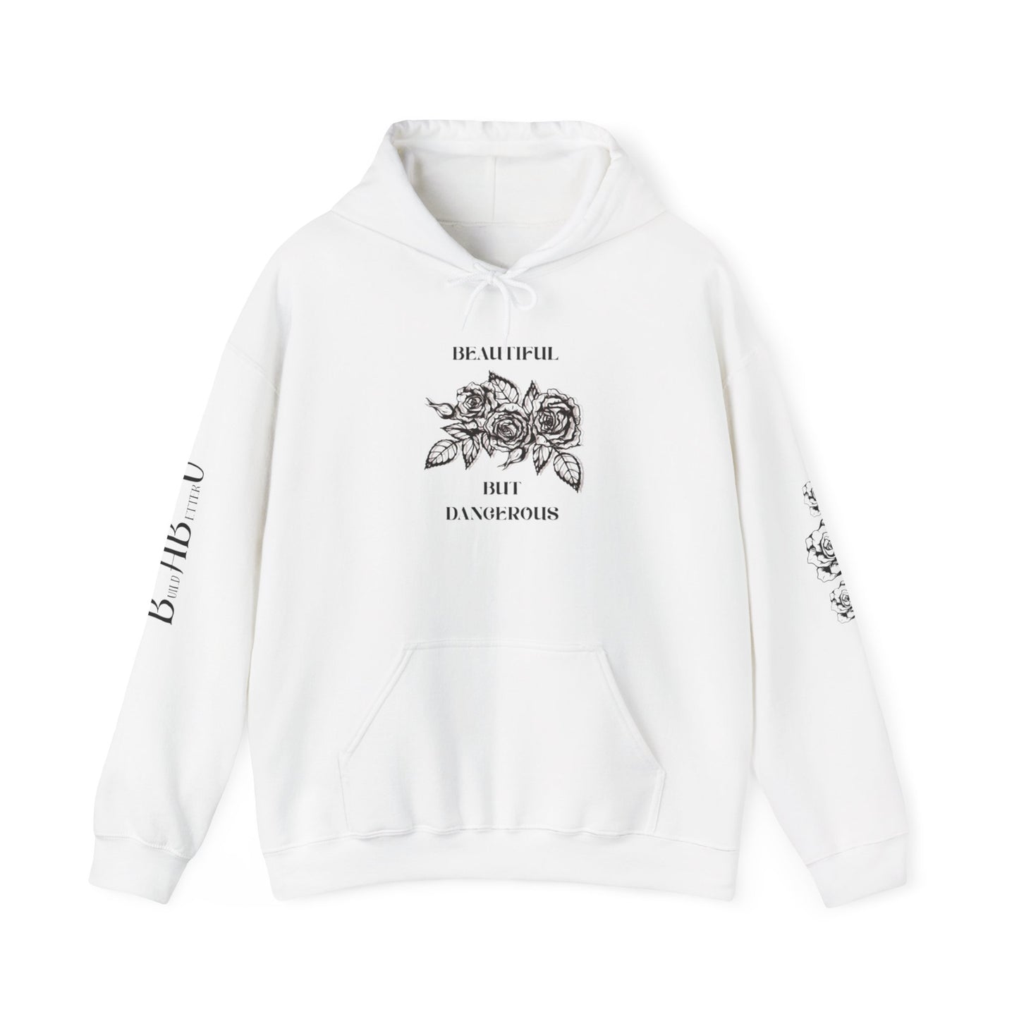 "Beautiful but Dangerous" Rose Floral Hoodie - Unisex Heavy Blend™