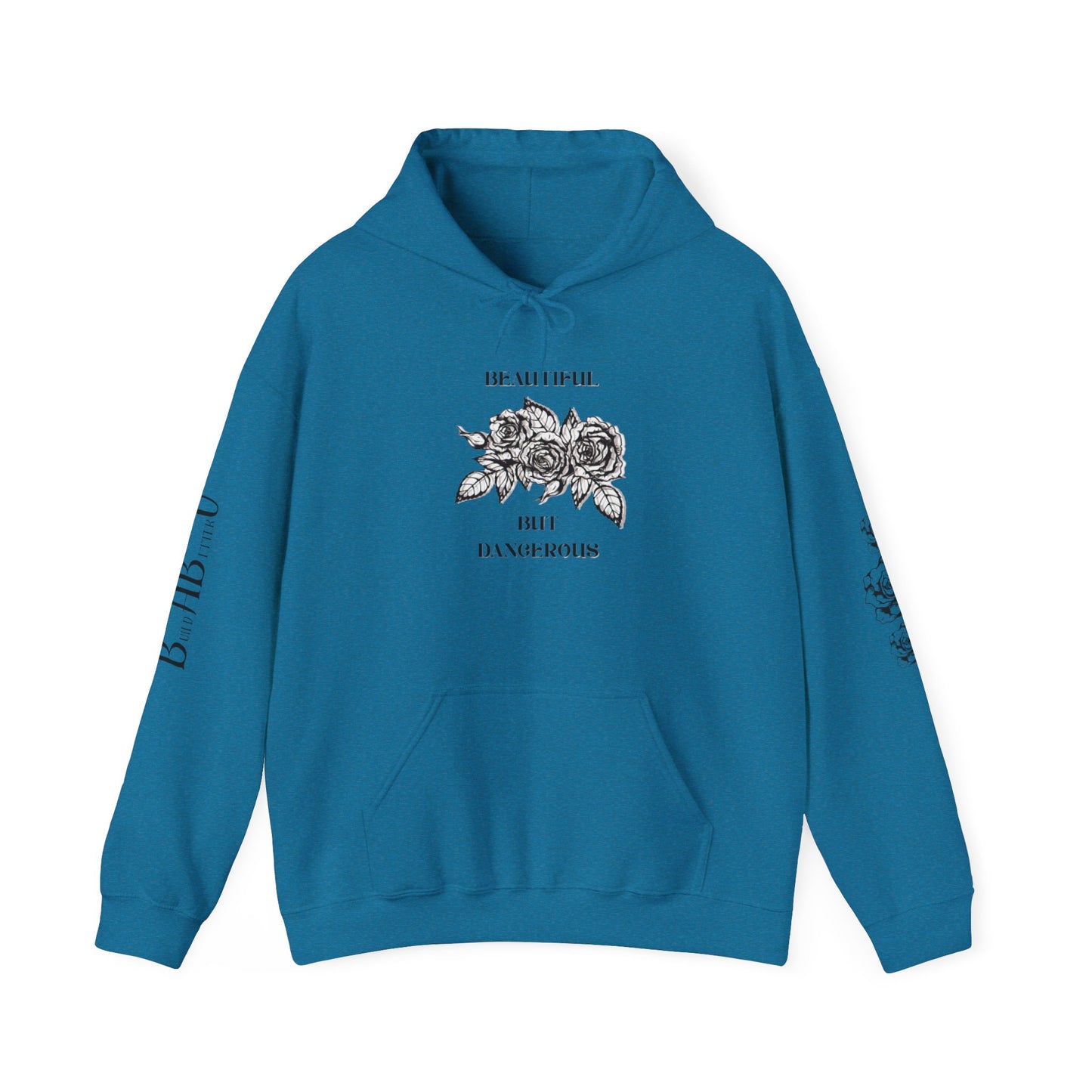 "Beautiful but Dangerous" Rose Floral Hoodie - Unisex Heavy Blend™