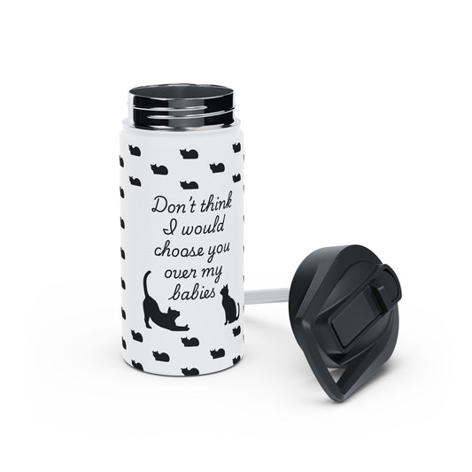 Cat Themed Stainless Steel Water Bottle