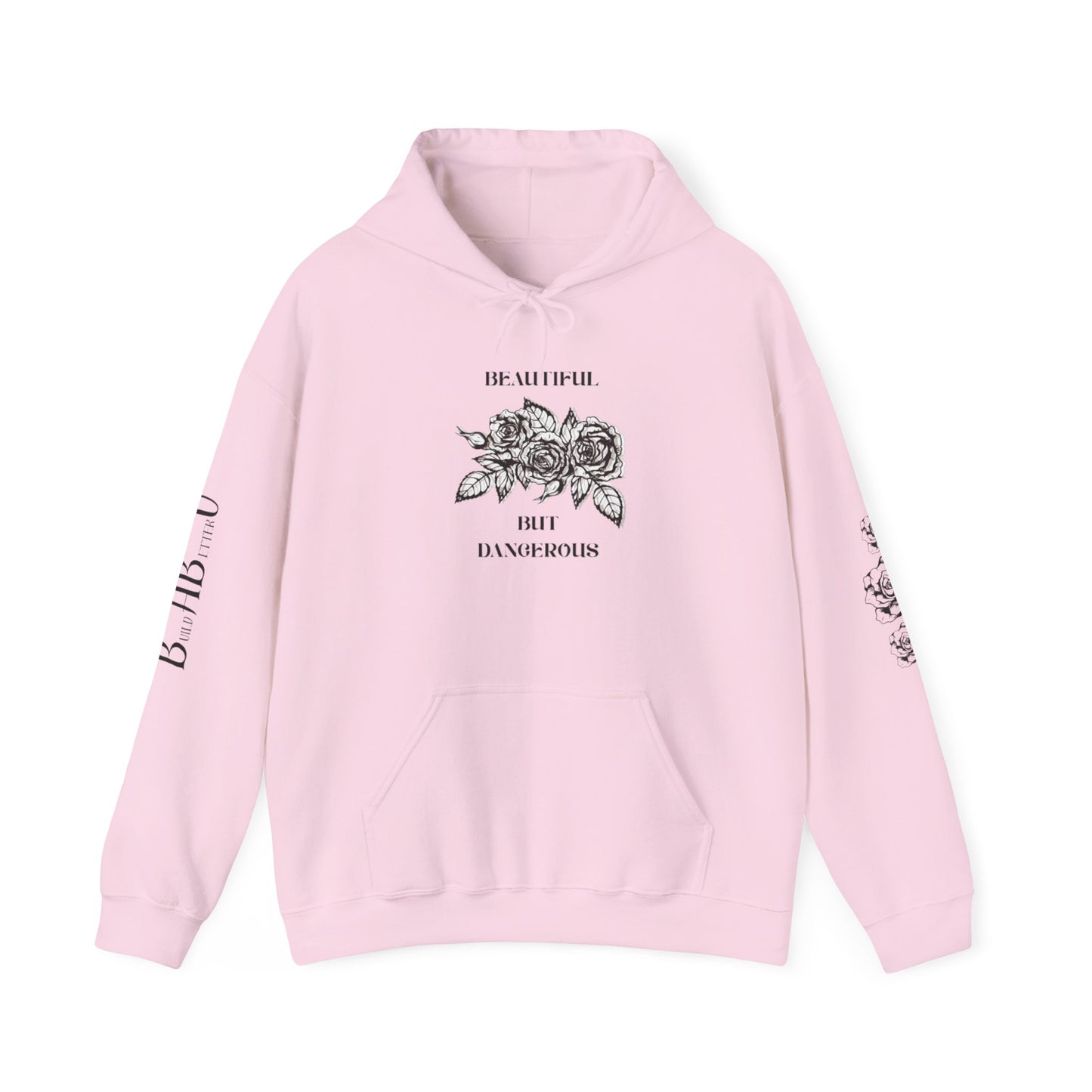 "Beautiful but Dangerous" Rose Floral Hoodie - Unisex Heavy Blend™