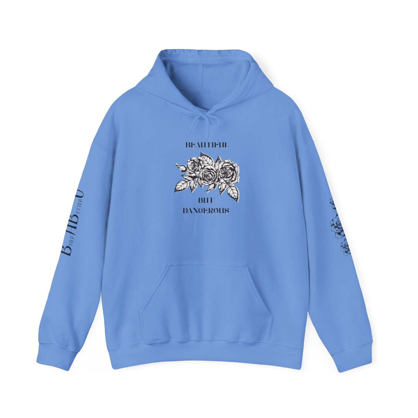 "Beautiful but Dangerous" Rose Floral Hoodie - Unisex Heavy Blend™