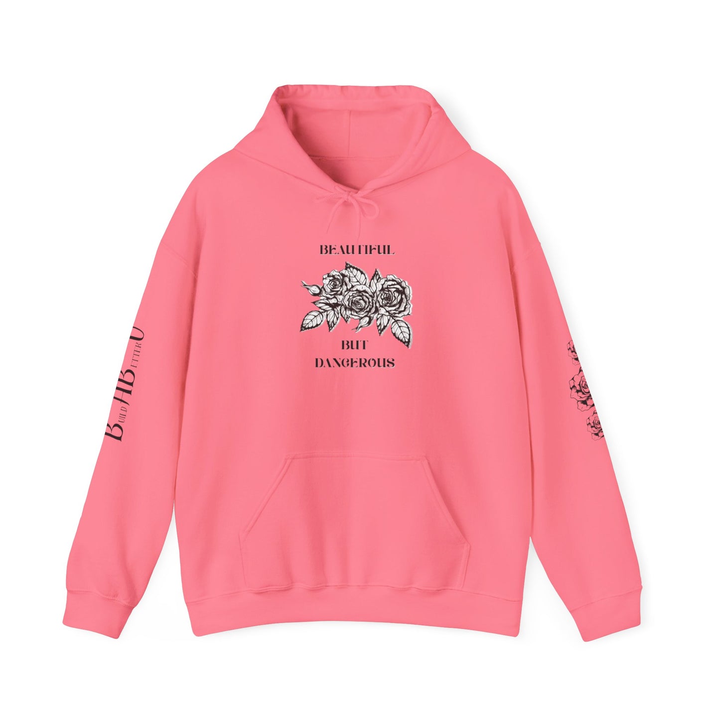 "Beautiful but Dangerous" Rose Floral Hoodie - Unisex Heavy Blend™